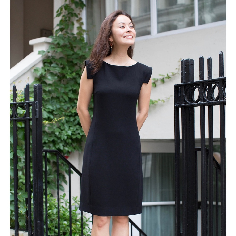 M. M. LaFleur The Sarah Black Dress Size 12 Structured. Perfect for Career - Picture 1 of 8